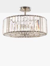Laura Ashley Fernhurst 4 Bulb Semi Flush Ceiling Light, Champagne Gold - thumbnail 1