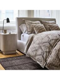 West Elm Solstice Painted Raffia 1 Door Bedside Table, Whitewash - thumbnail 3