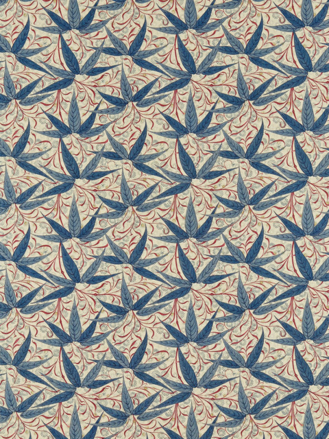 Morris & Co. Bamboo Made to Measure Curtains or Roman Blind, Indigo/Woad - image 1