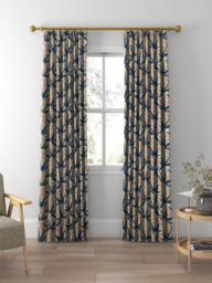 Morris & Co. Bamboo Made to Measure Curtains or Roman Blind, Indigo/Woad - thumbnail 3