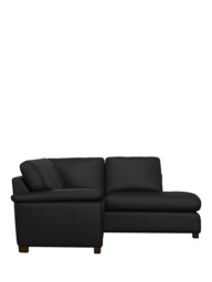 John Lewis Camden RHF Chaise Corner Leather Sofa, Dark Leg - thumbnail 3