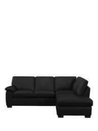 John Lewis Camden RHF Chaise Corner Leather Sofa, Dark Leg - thumbnail 5