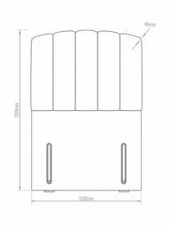 Hypnos Beatrice Euro Slim Upholstered Headboard, Single - thumbnail 4