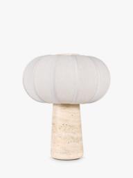 John Lewis Travertine Pumpkin Table Lamp, Travertine Stone - thumbnail 2
