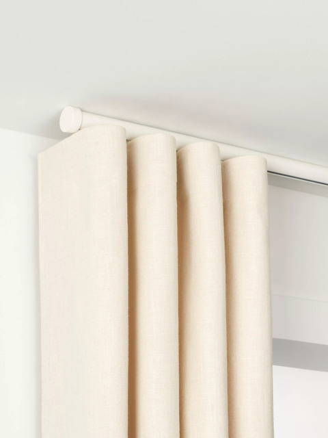 John Lewis Made to Order Select Curl Gliding Curtain Pole with Stud Finial, Ceiling Fix, Dia.30mm - image 1