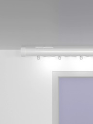 John Lewis Made to Order Select Curl Gliding Curtain Pole with Stud Finial, Ceiling Fix, Dia.30mm - thumbnail 3