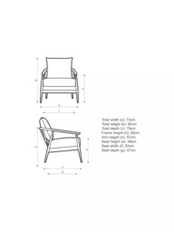 ercol for John Lewis Hazlemere Armchair, Vintage Ash Leg - thumbnail 2