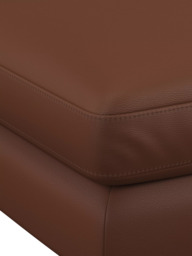 John Lewis Camber Leather Footstool, Light Leg - thumbnail 6
