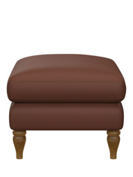 John Lewis Camber Leather Footstool, Light Leg - thumbnail 3