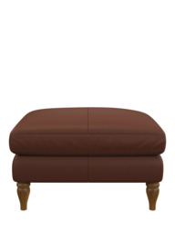 John Lewis Camber Leather Footstool, Light Leg - thumbnail 5