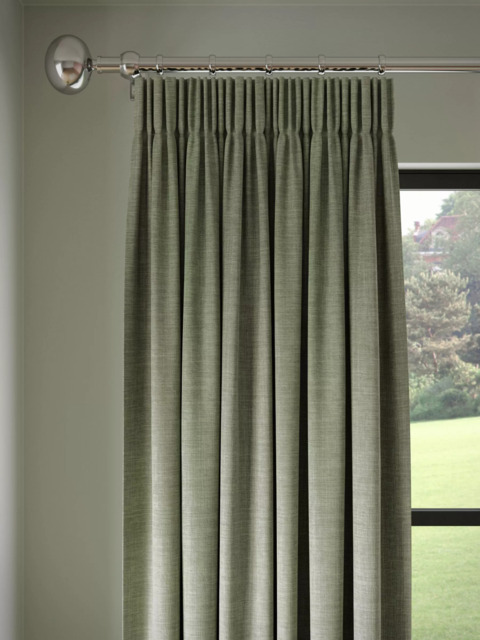 John Lewis Textured Weave Pair Blackout Lined Pencil Pleat Curtains - image 1