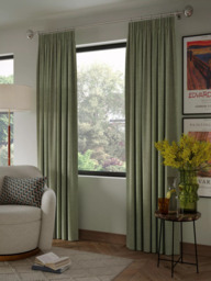 John Lewis Textured Weave Pair Blackout Lined Pencil Pleat Curtains - thumbnail 4