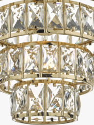 Där Cerys Crystal Chandelier Ceiling Light, Gold - thumbnail 3