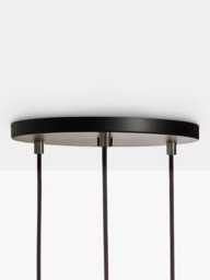 Tala Graphite Triple Pendant Ceiling Light with Sphere IV ES LED Dim to Warm Globe Bulbs - thumbnail 3