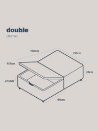 Silentnight Non-Sprung Upholstered Half Ottoman Divan Base, Double - thumbnail 5