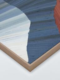 John Lewis 'Coastal Fan' Hand Painted Framed Canvas, 100 x 70cm, Blue/Multi - thumbnail 3