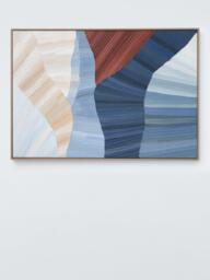 John Lewis 'Coastal Fan' Hand Painted Framed Canvas, 100 x 70cm, Blue/Multi - thumbnail 2