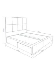 Hypnos Pocket Sprung Upholstered 2 Drawer Divan Base, Super King Size - thumbnail 4