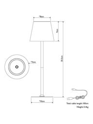 John Lewis Anvil Rechargeable Table Lamp - thumbnail 6