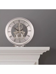 Acctim Millenden Skeleton Mantel Carriage Clock, 13cm, Silver - thumbnail 4