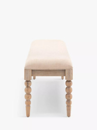 Gallery Direct Bessemer Upholstered Dining Bench, Oak - thumbnail 3
