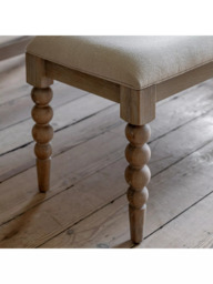 Gallery Direct Bessemer Upholstered Dining Bench, Oak - thumbnail 6