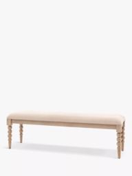 Gallery Direct Bessemer Upholstered Dining Bench, Oak - thumbnail 2