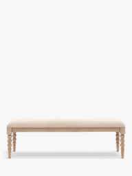 Gallery Direct Bessemer Upholstered Dining Bench, Oak - thumbnail 1