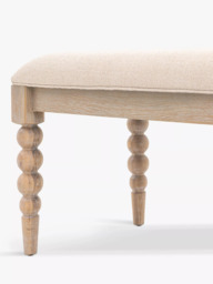 Gallery Direct Bessemer Upholstered Dining Bench, Oak - thumbnail 5