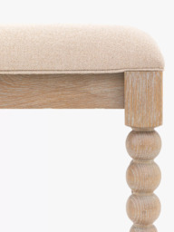 Gallery Direct Bessemer Upholstered Dining Bench, Oak - thumbnail 4