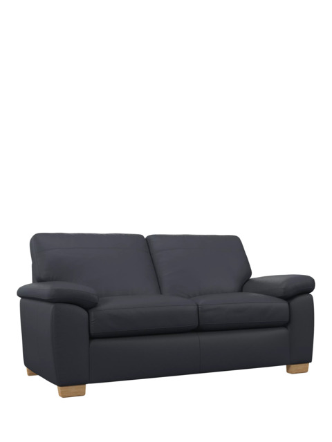 John Lewis Camden Medium 2 Seater Leather Sofa Bed, Light Leg - image 1