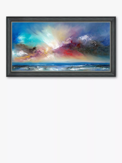 John Lewis Anna Schofield 'Blue Delight' Framed Print, 73 x 123cm, Blue/Multi - image 1
