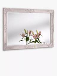 Yearn Baroque Rectangular Wood Framed Wall Mirror