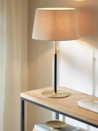 John Lewis Decorah Telescopic Table Lamp, Painted Black/Brass - thumbnail 2