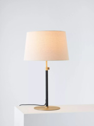 John Lewis Decorah Telescopic Table Lamp, Painted Black/Brass - thumbnail 3