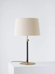 John Lewis Decorah Telescopic Table Lamp, Painted Black/Brass - thumbnail 1