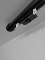 John Lewis Made to Order Select Gliding Curtain Pole with Stud Finial, Ceiling Fix, Dia.30mm - thumbnail 4