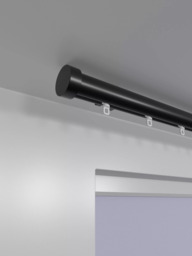 John Lewis Made to Order Select Gliding Curtain Pole with Stud Finial, Ceiling Fix, Dia.30mm - thumbnail 2