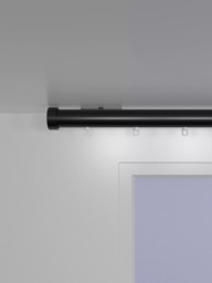 John Lewis Made to Order Select Gliding Curtain Pole with Stud Finial, Ceiling Fix, Dia.30mm - thumbnail 3
