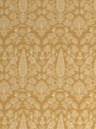John Lewis x Sanderson Tamizart Pair Lined Pencil Pleat Curtains, Ochre - thumbnail 6