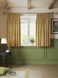 John Lewis x Sanderson Tamizart Pair Lined Pencil Pleat Curtains, Ochre - thumbnail 5