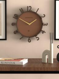 Newgate Clocks Monorail Arabic Numeral Wall Clock, 40cm, Mocha Brown - thumbnail 3