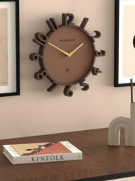 Newgate Clocks Monorail Arabic Numeral Wall Clock, 40cm, Mocha Brown - thumbnail 4