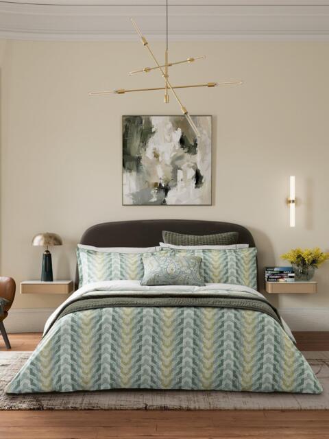 Bedeck of Belfast Reya Duvet Cover Set, Green - image 1