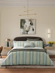 Bedeck of Belfast Reya Duvet Cover Set, Green - thumbnail 1