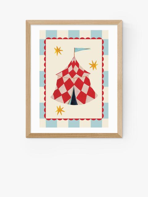 EAST END PRINTS Kid of the Village 'The Big Top' Framed Print, 53.4 x 43.4cm, Natural - image 1