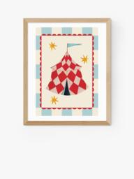 EAST END PRINTS Kid of the Village 'The Big Top' Framed Print, 53.4 x 43.4cm, Natural - thumbnail 1