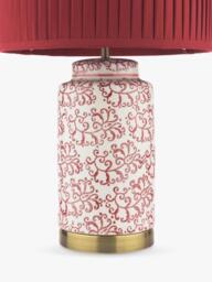 Laura Ashley Knipton Ceramic Base Table Lamp, Ruby - thumbnail 5
