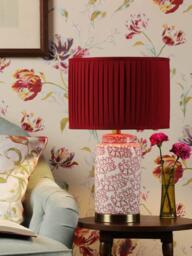Laura Ashley Knipton Ceramic Base Table Lamp, Ruby - thumbnail 2