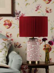 Laura Ashley Knipton Ceramic Base Table Lamp, Ruby - thumbnail 6